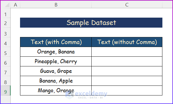  How To Remove Comma In Excel Using Formula 2 Ways ExcelDemy