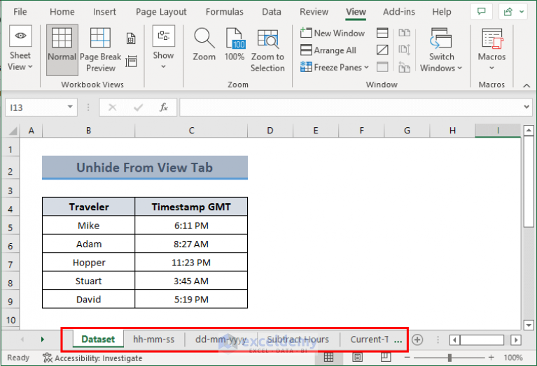 How To Unhide Sheet Tab In Excel 7 Effective Ways Exceldemy 1012