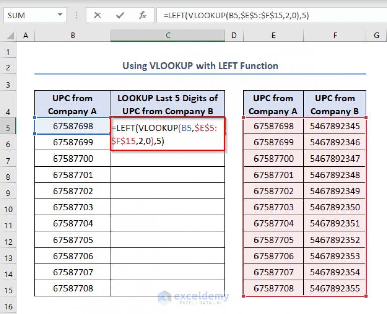 How To Get First 5 Characters In Excel