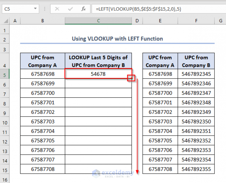 Vlookup Match First 5 Characters