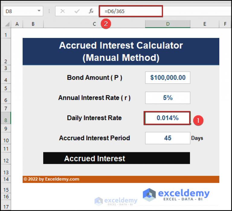 How To Create Accrued Interest Calculator In Excel 5 Easy Ways 0153