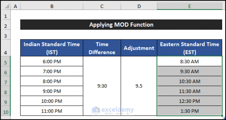 how-to-convert-ist-to-est-in-excel-5-easy-ways-exceldemy