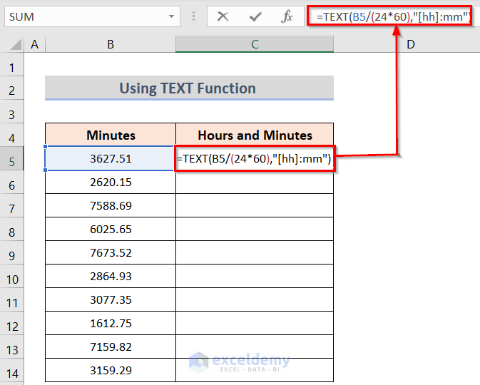 How To Convert Minutes To Hours And Minutes In Excel