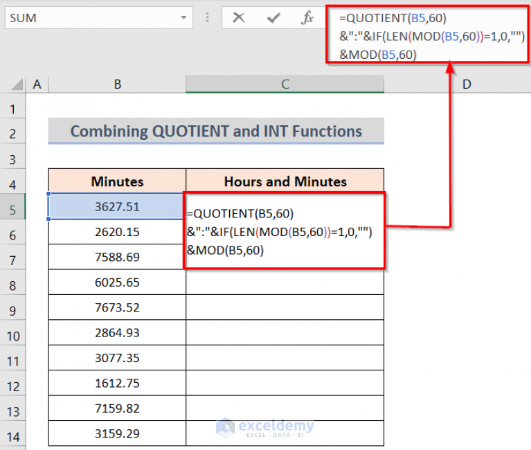 How To Convert Minutes To Hours And Minutes In Excel