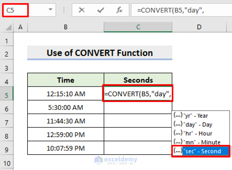 How To Convert Time To Seconds Using Excel