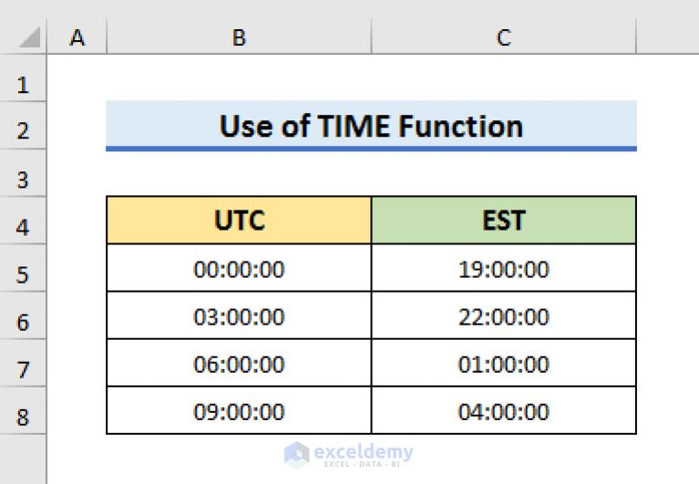 how-to-convert-utc-to-est-in-excel-3-easy-ways-exceldemy