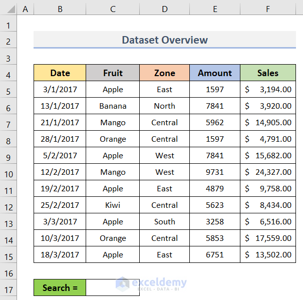 How To Create A Search Box In Excel Without VBA 2 Easy Ways 