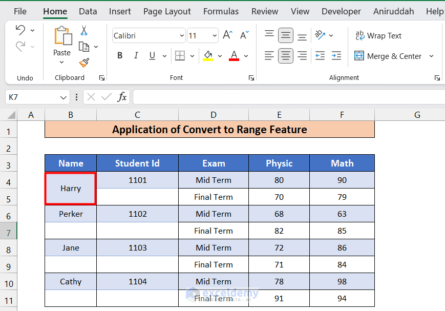 How To Create A Table With Merged Cells In Excel JOE TECH