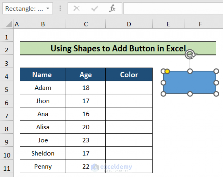 How To Add Button In Excel 3 Handy Ways Exceldemy 2707