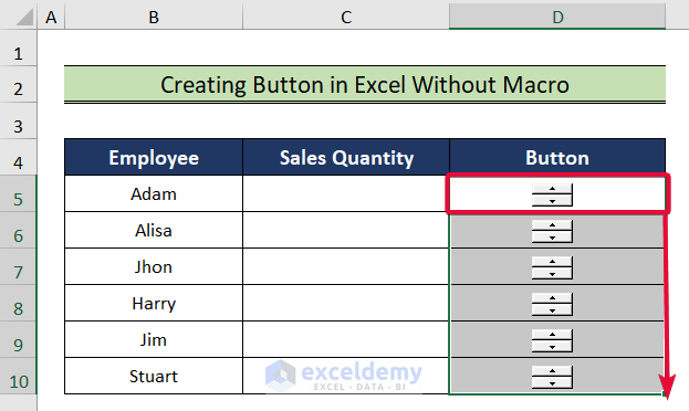 How To Add Button In Excel 3 Handy Ways Exceldemy 4982