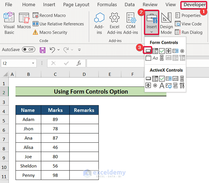 How To Add A Button In Excel 8524