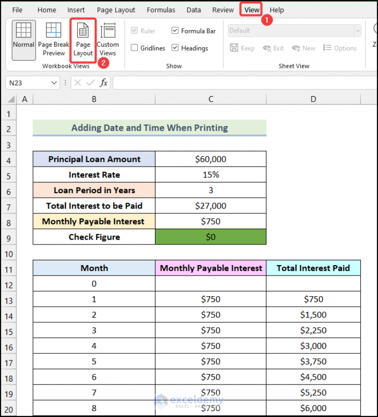 how-to-add-date-and-time-in-excel-when-printing-3-easy-ways