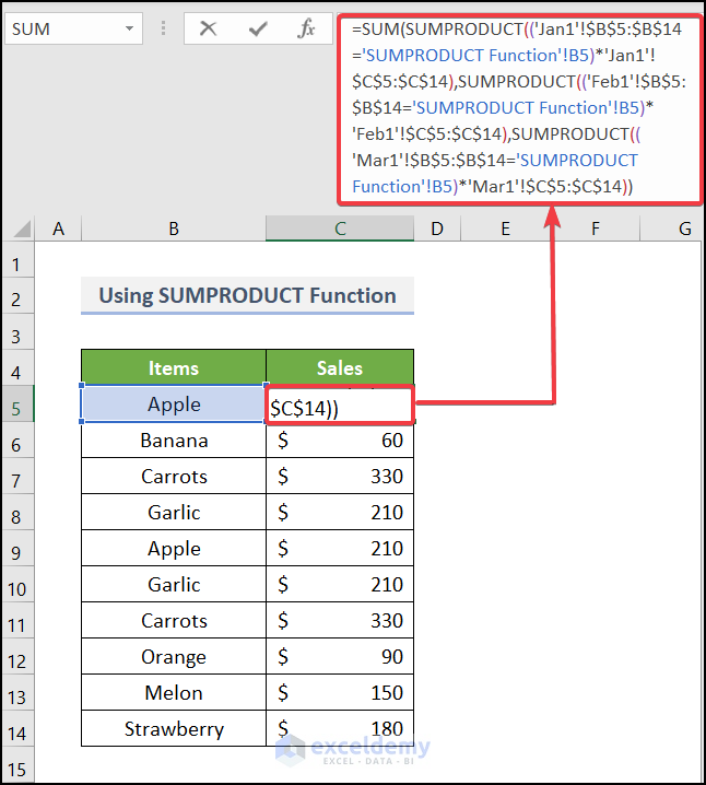 How To Apply A Formula To Multiple Sheets In Excel 3 Methods 