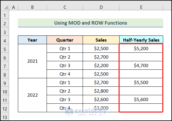 how-to-apply-formula-in-excel-for-alternate-rows-5-easy-ways