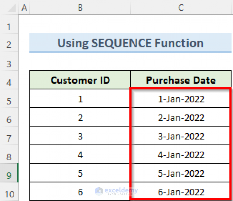 How to Autofill Dates in Excel Without Dragging (7 Simple Methods)