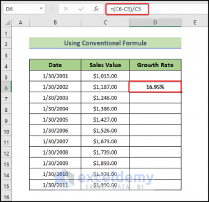 How To Calculate Average Growth Rate In Excel (3 Easy Methods)