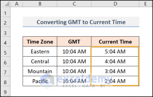 How To Convert Time Zones In Excel (3 Ways) - ExcelDemy