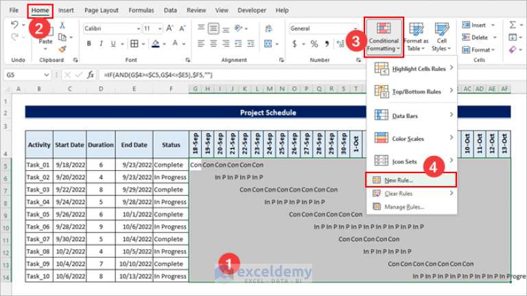 how-to-create-a-project-schedule-in-excel-with-easy-steps