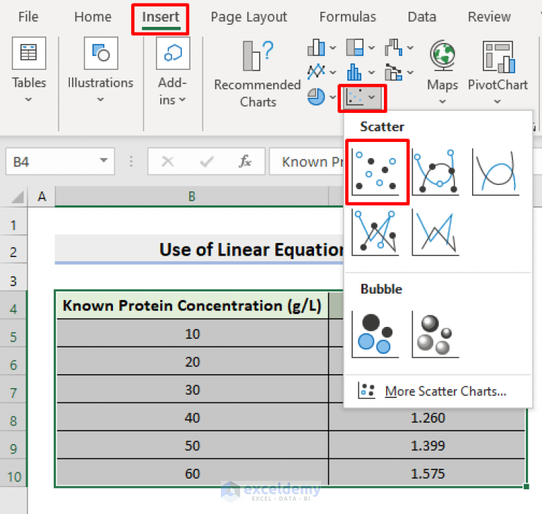 how-to-determine-protein-concentration-from-standard-curve-in-excel