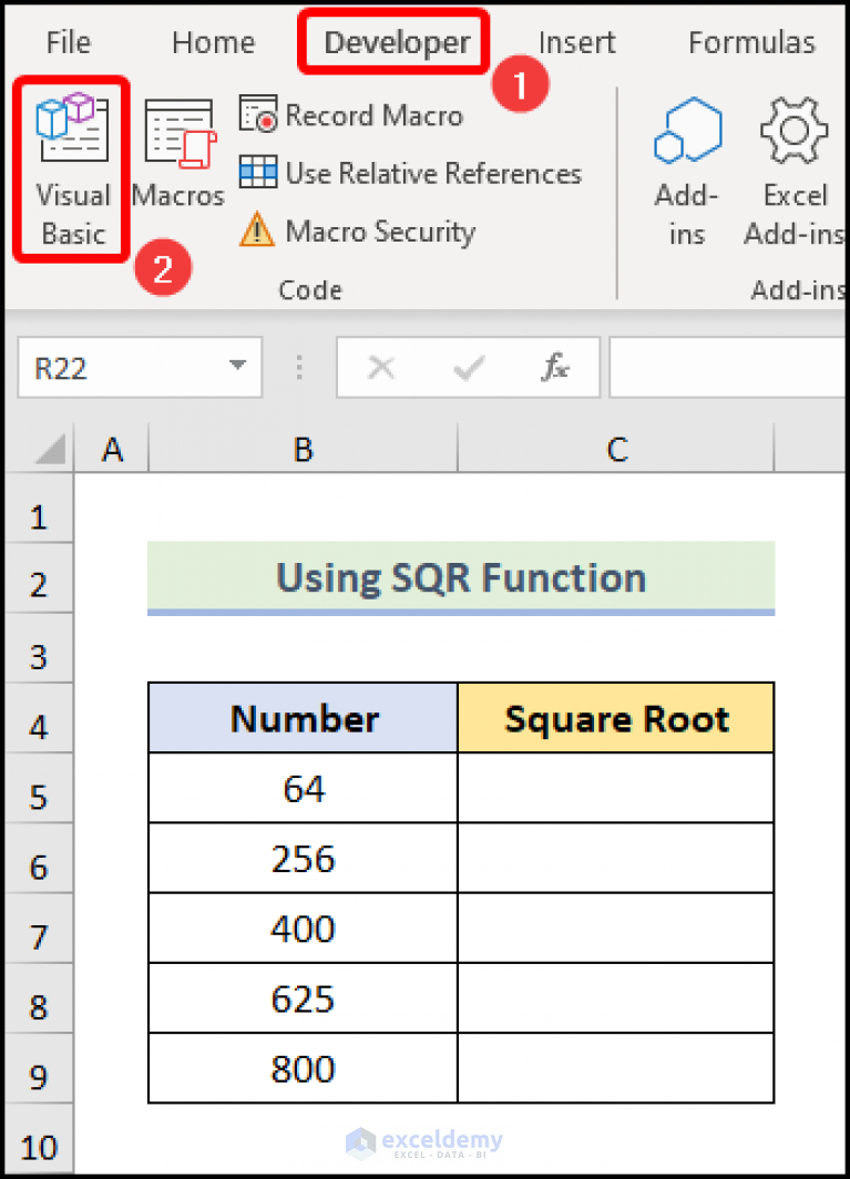 how-to-find-square-root-in-excel-vba-3-suitable-methods