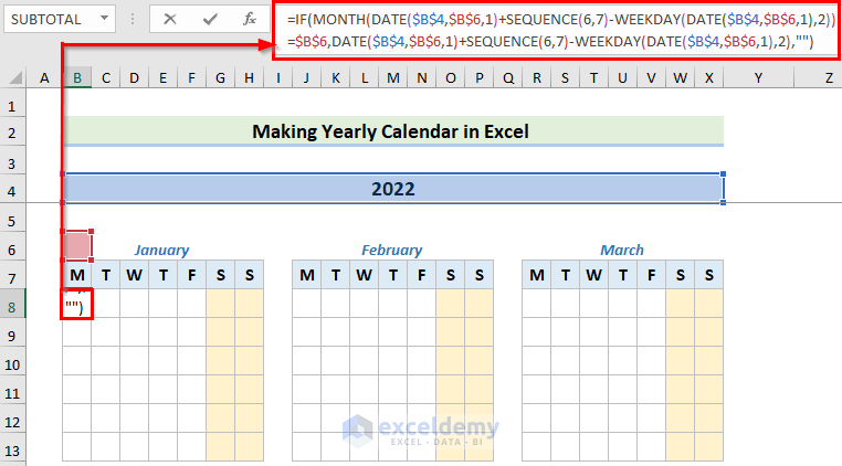 How To Make A Calendar In Excel Without Template 2 Examples 