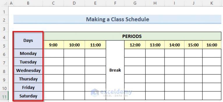 how-to-make-a-class-schedule-on-excel-with-easy-steps