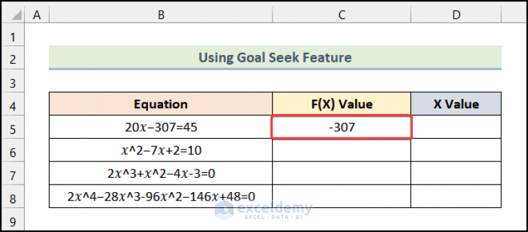 how-to-solve-for-x-in-excel-2-simple-ways-exceldemy