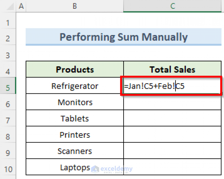 how-to-sum-same-cell-in-multiple-sheets-in-excel-exceldemy