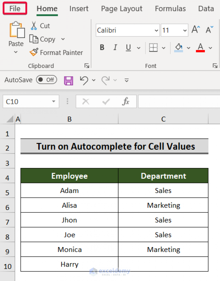 how-to-turn-on-autocomplete-in-excel-3-easy-ways-exceldemy