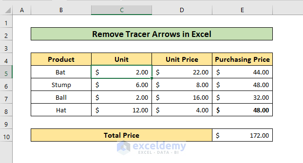 How to Remove Tracer Arrows in Excel - ExcelDemy