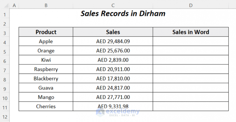 how-to-spell-number-in-dirhams-in-excel-2-handy-ways