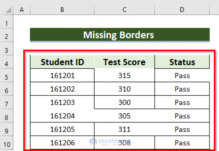 fixed-border-not-showing-in-excel-6-solutions-exceldemy