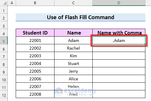 How To Add Comma Before Text In Excel 6 Suitable Ways 