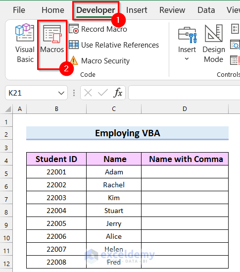 how-to-add-comma-before-text-in-excel-6-suitable-ways