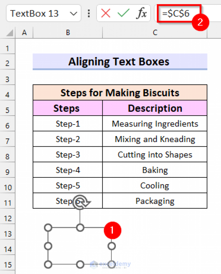 How To Align Text Boxes In Excel 3 Suitable Examples 7907