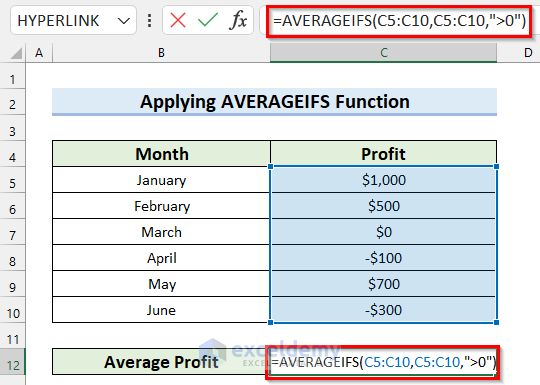 How To Average Values Greater Than Zero In Excel 4 Ways 