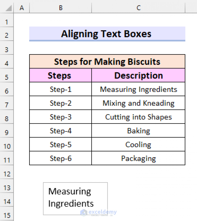 how-to-align-text-boxes-in-excel-3-suitable-examples