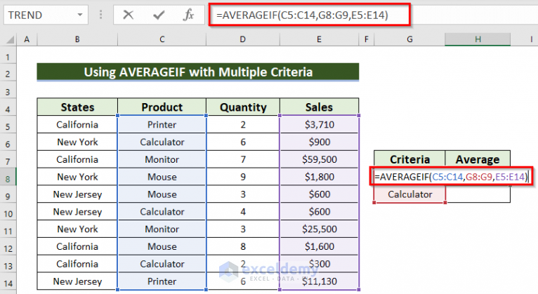 how-to-use-excel-averageif-with-multiple-criteria-5-examples