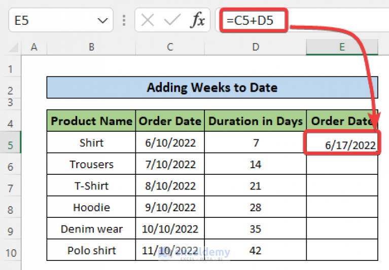 How To Add And Subtract Dates In Excel (6 Suitable Ways)