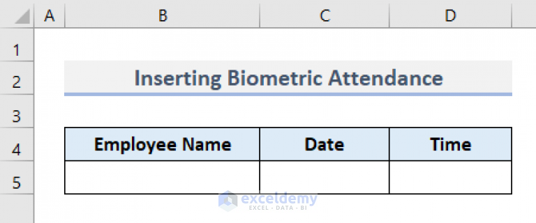 How To Create Biometric Attendance Report In Excel - ExcelDemy