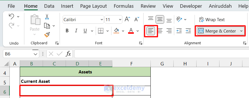 vertical presentation of balance sheet