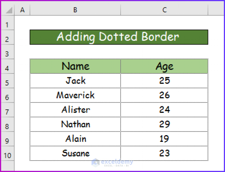 how-to-add-or-remove-dotted-border-in-excel-4-easy-ways