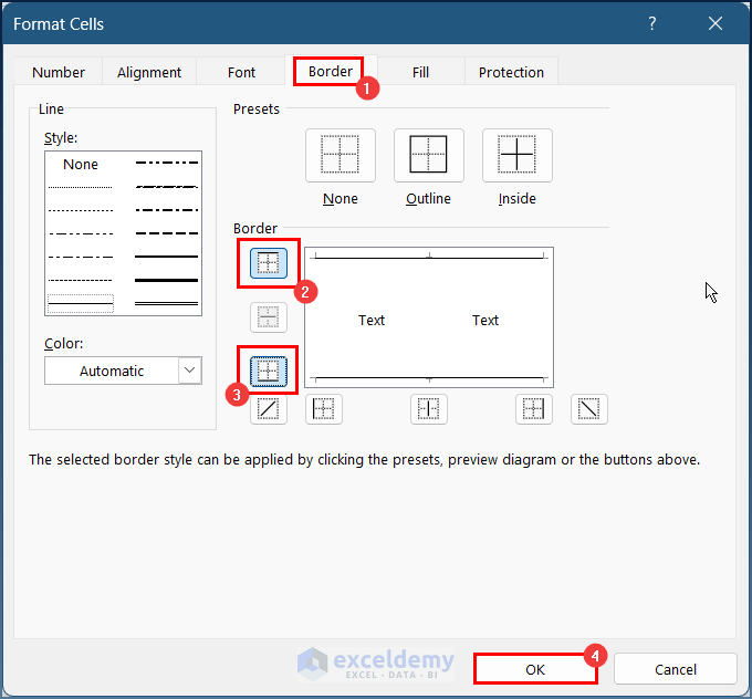 How to Apply Top and Bottom Border in Excel (5 Examples)