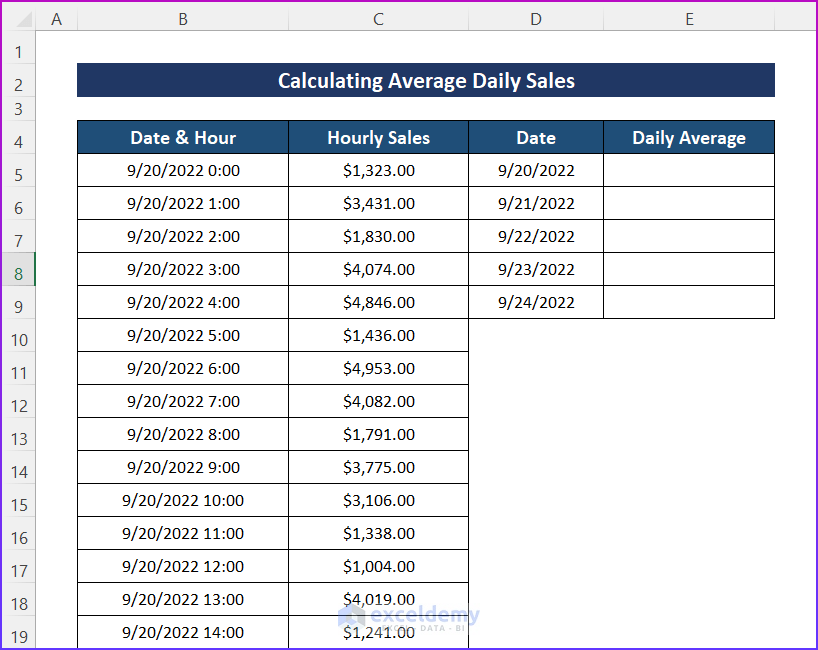 How To Calculate Daily Average In Excel 3 Easy Ways 