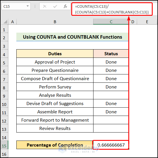 how-to-calculate-percentage-of-filled-cells-in-excel-7-easy-ways