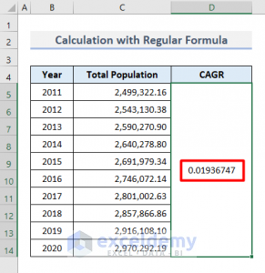 How To Calculate Population Growth Rate In Excel - ExcelDemy