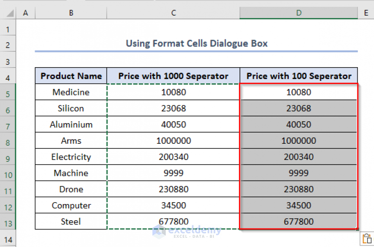 How to Change 1000 Separator to 100 Separator in Excel