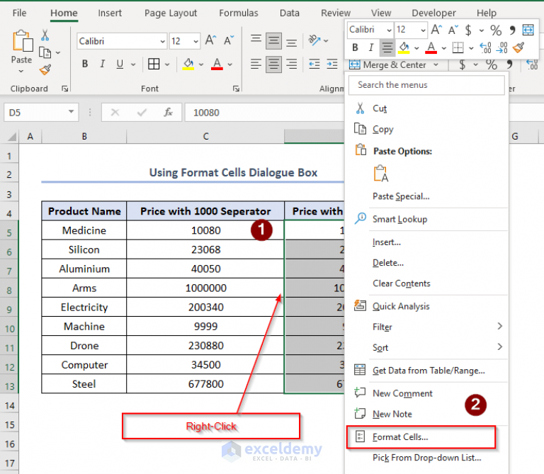 How to Change 1000 Separator to 100 Separator in Excel