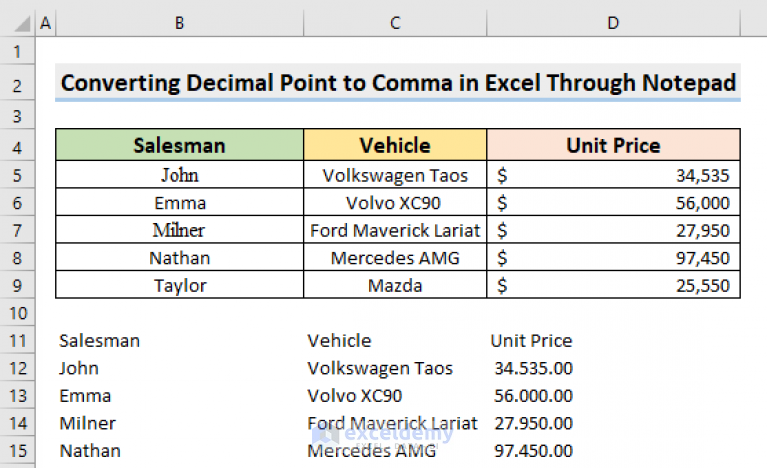 how-to-change-comma-to-dot-in-excel-4-handy-ways