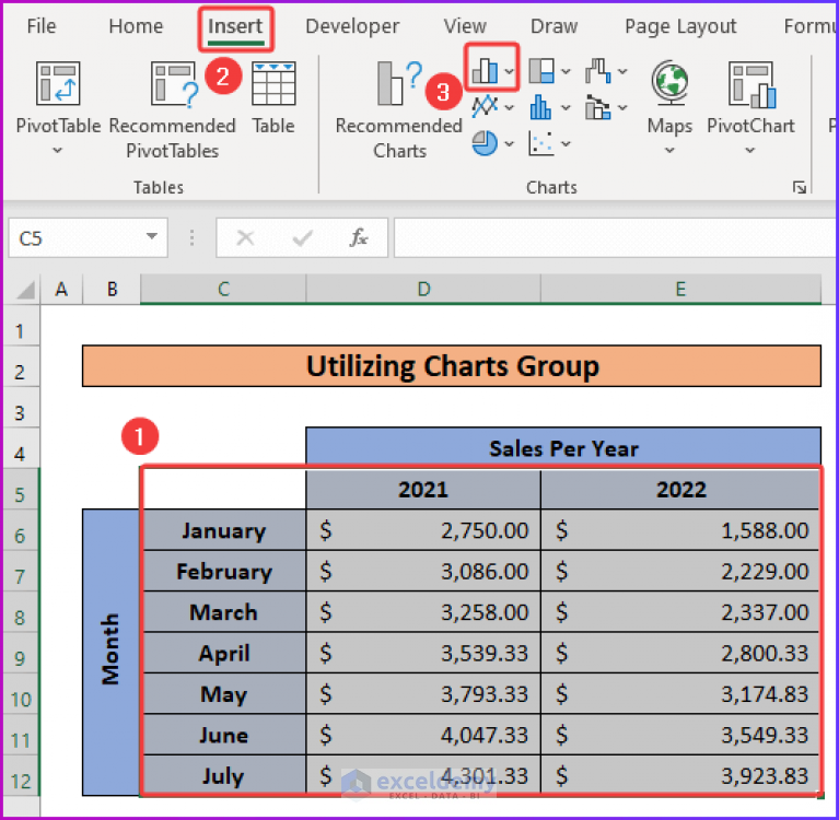 How To Change Width Of Column In Excel Chart